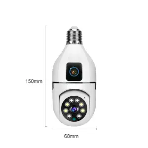 📸 كاميرا ذكية 360° بعدستين 💡 تركب بسهولة، 1080P + رؤية ليلية وتحكم من الهاتف 📱