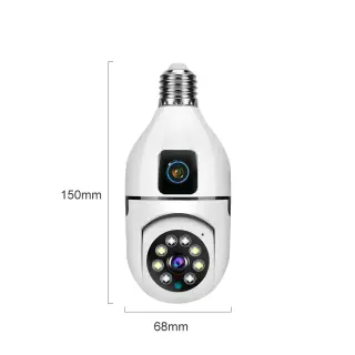 📸 كاميرا ذكية 360° بعدستين 💡 تركب بسهولة، 1080P + رؤية ليلية وتحكم من الهاتف 📱