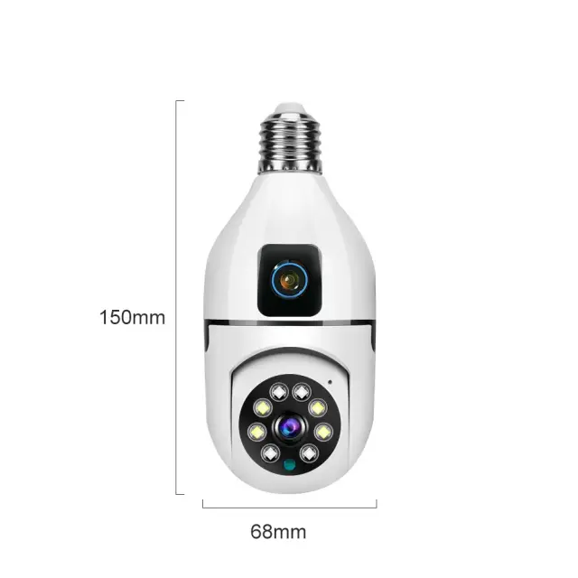 📸 كاميرا ذكية 360° بعدستين 💡 تركب بسهولة، 1080P + رؤية ليلية وتحكم من الهاتف 📱