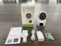 كاميرا مراقبة V380 Pro بعدستين تعمل بـ 4G SIM — تصوير 360° درجة بلا نقاط عمياء وجودة Full HD
